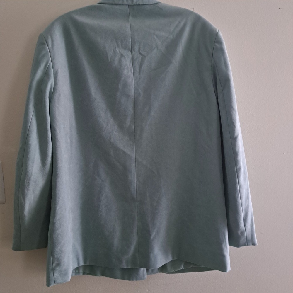 Zara Womens Sage Green Double Breasted Oversized Blazer Jacket Size M - Picture 6 of 13